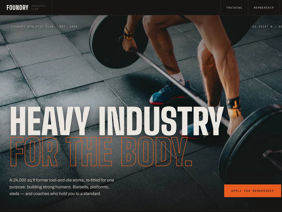 Foundry Athletic Club project preview