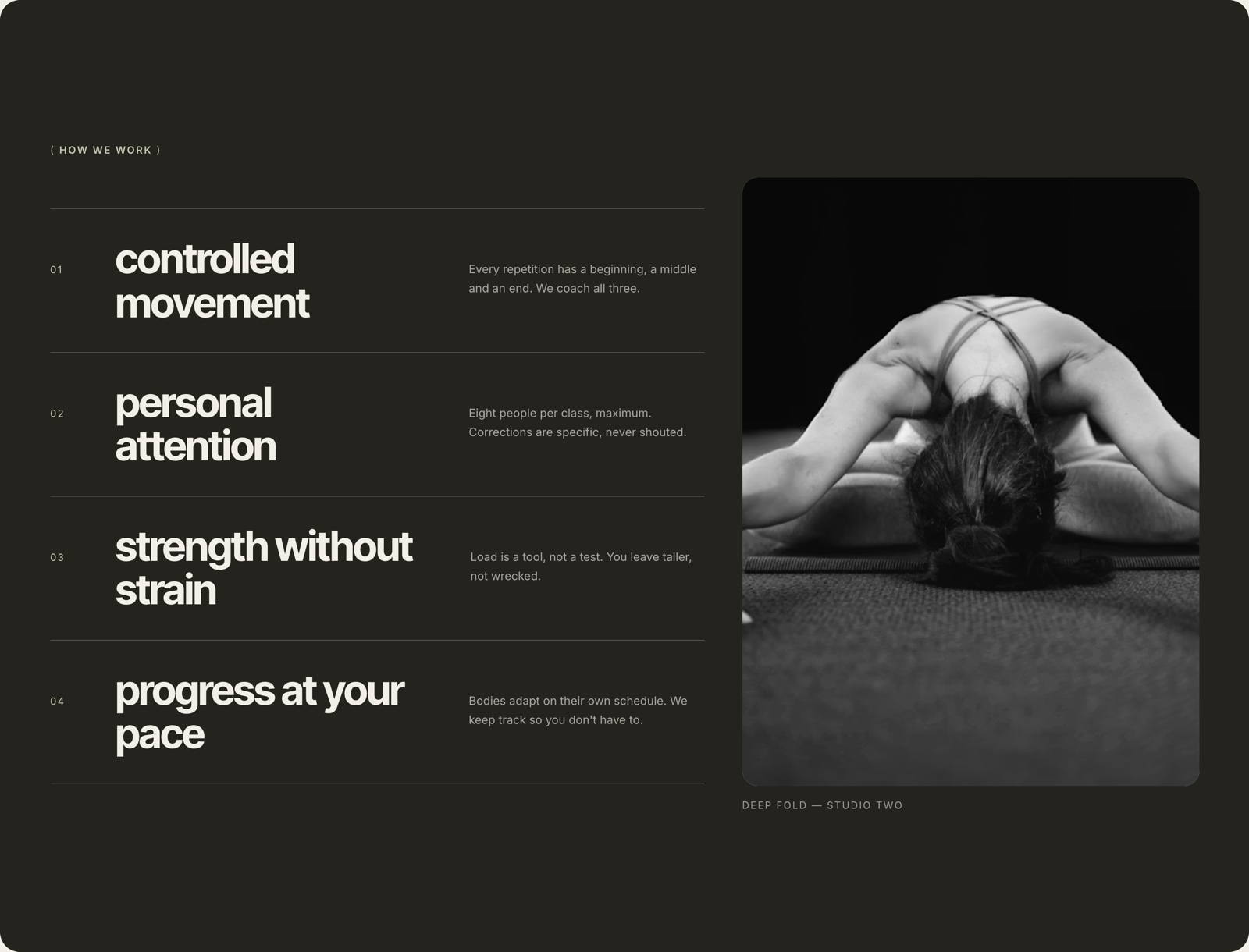 Solene Pilates studio page